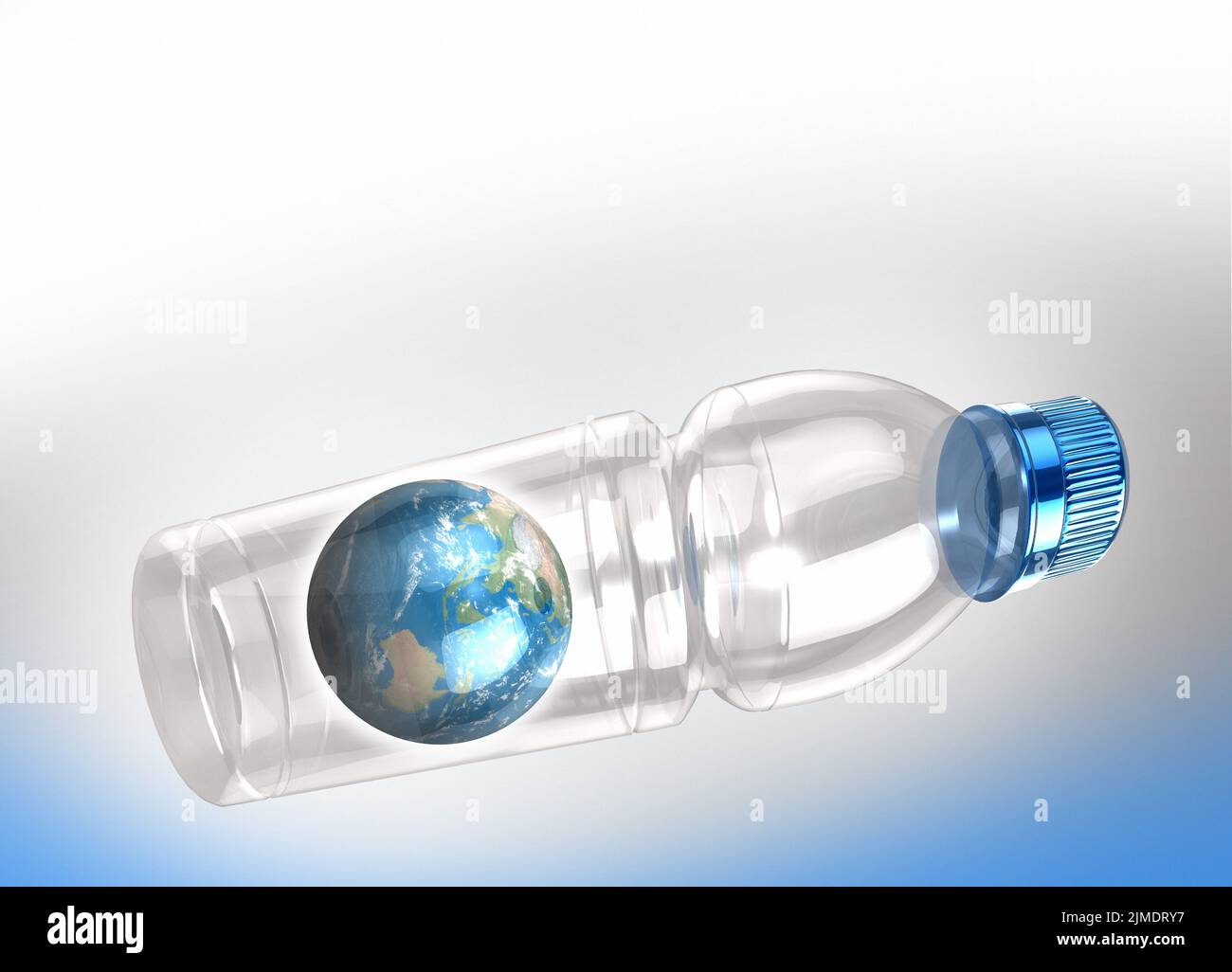 Plastic waste, conceptual illustration Stock Photo