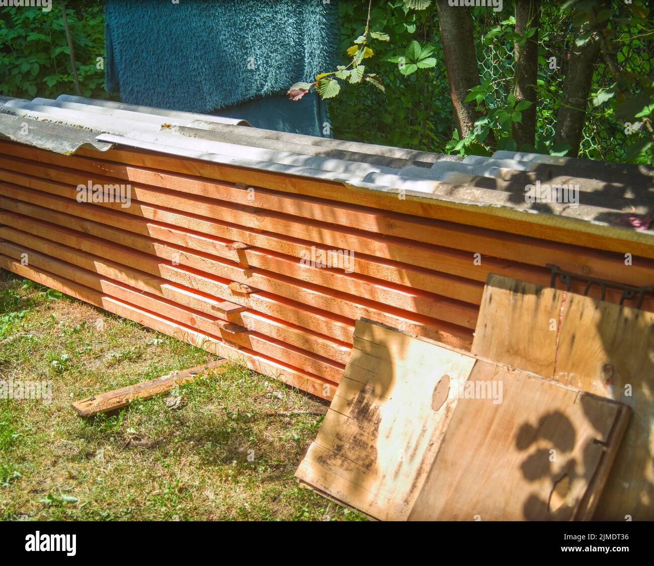 stack of robust painted grade lumber, outdoor subby day shot Stock Photo Alamy