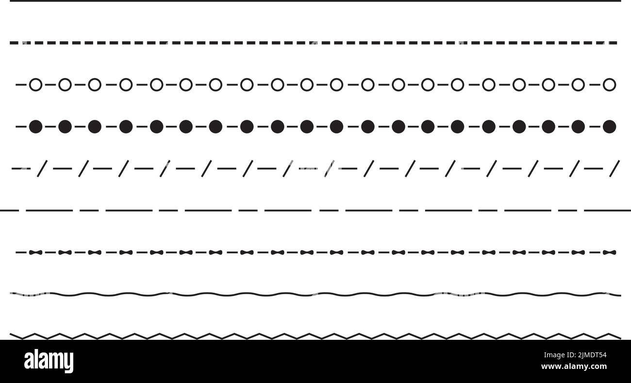 Black dividing lines on a white background Stock Vector