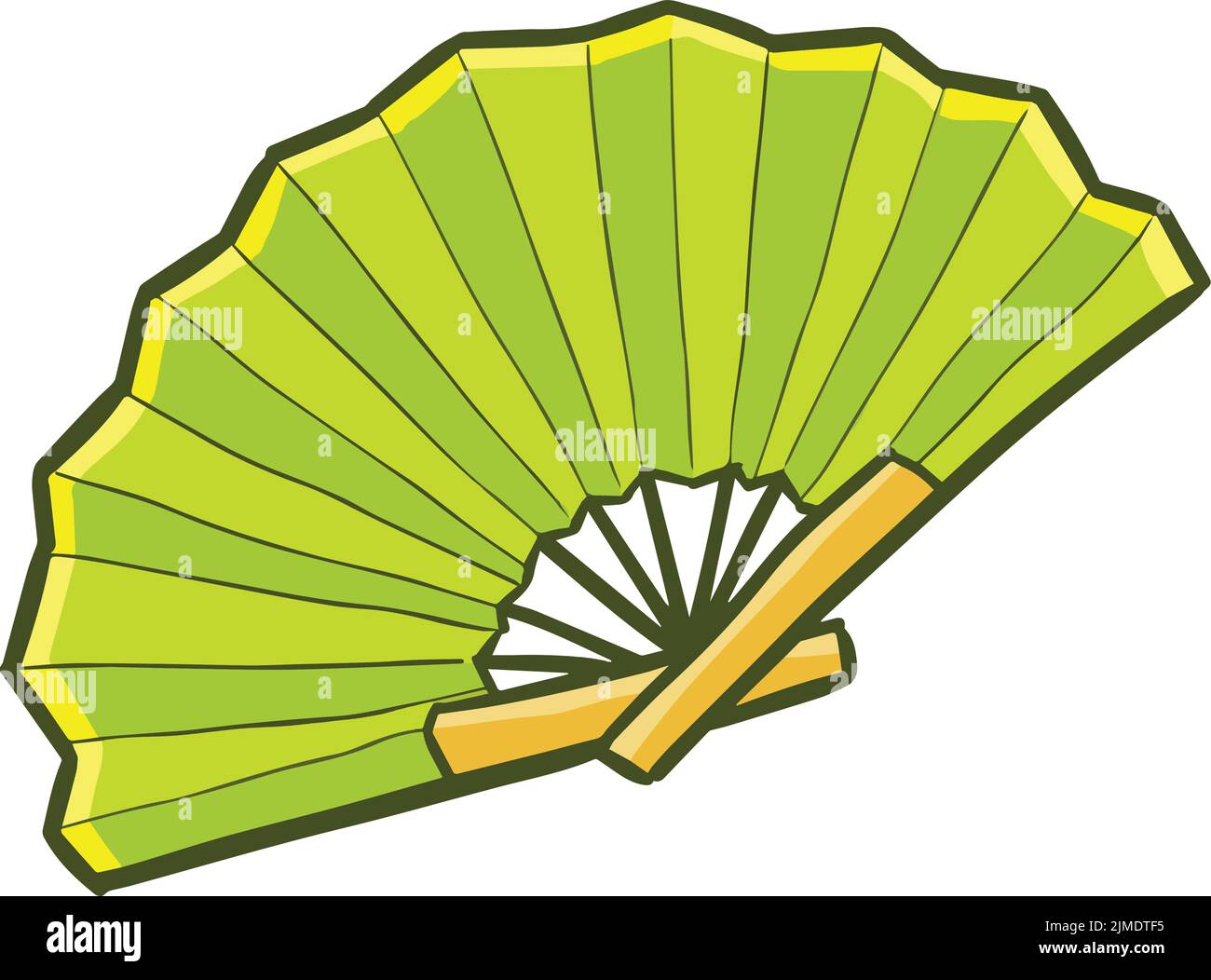 A vector of a bamboo fan with a white background Stock Vector Image ...