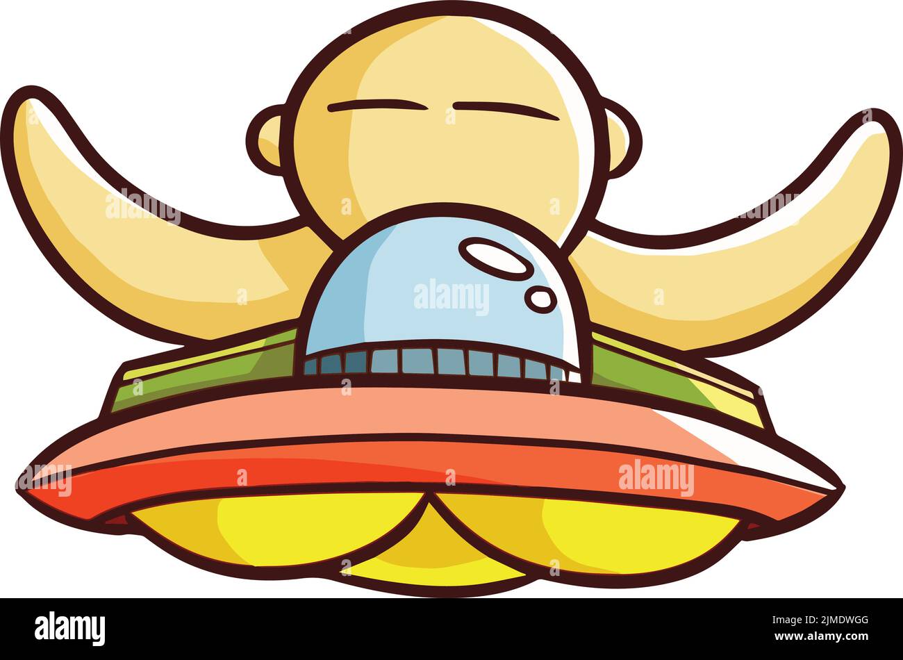 A vector of a UFO with a white background Stock Vector Image & Art - Alamy