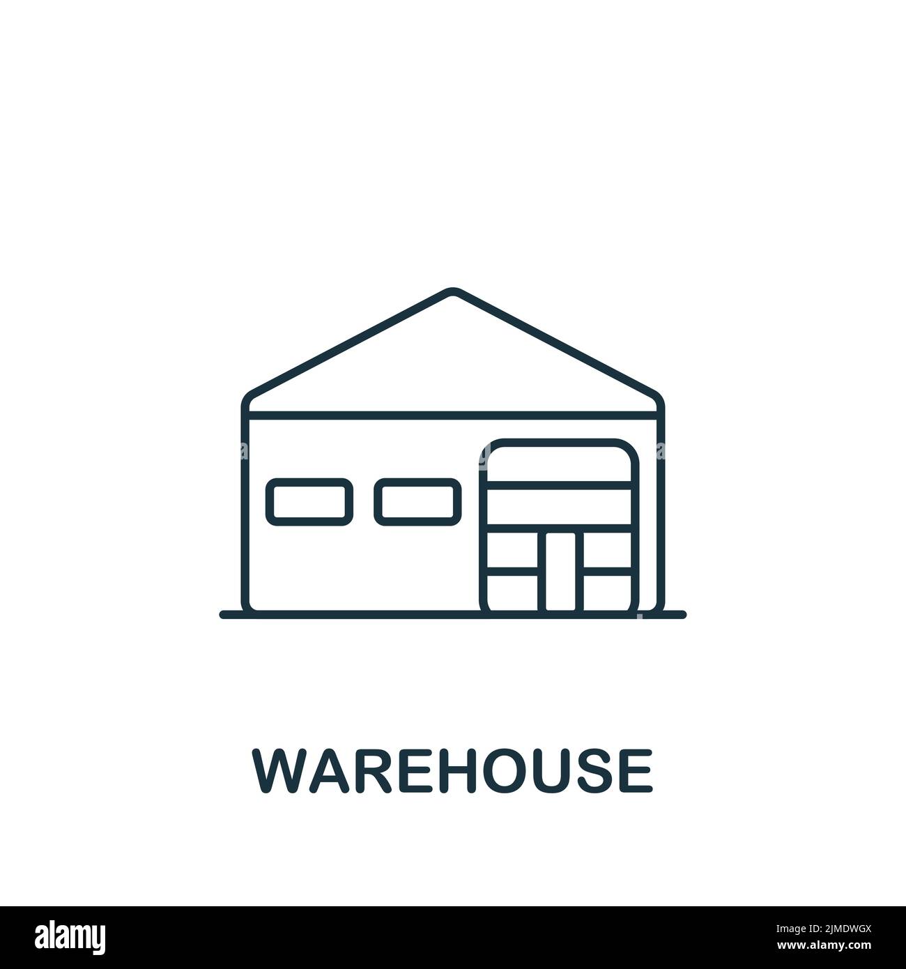 Warehouse icon. Monochrome simple icon for templates, web design and