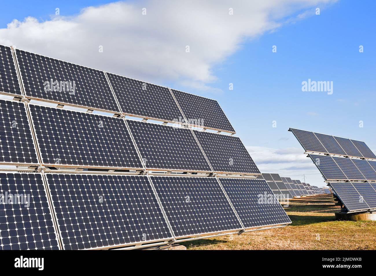 Solar power plant using renewable energy with sun Stock Photo - Alamy