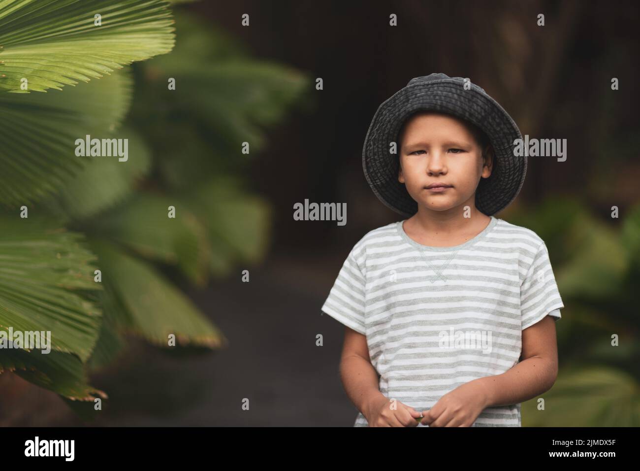 Outdoor portrait of a cute boy Stock Photo - Alamy