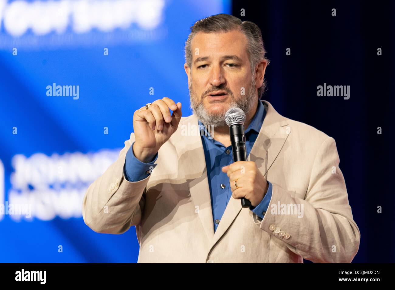 Dallas, TX - August 5, 2022: Senator Ted Cruz speaks during CPAC Texas 2022 conference at Hilton Anatole Stock Photo