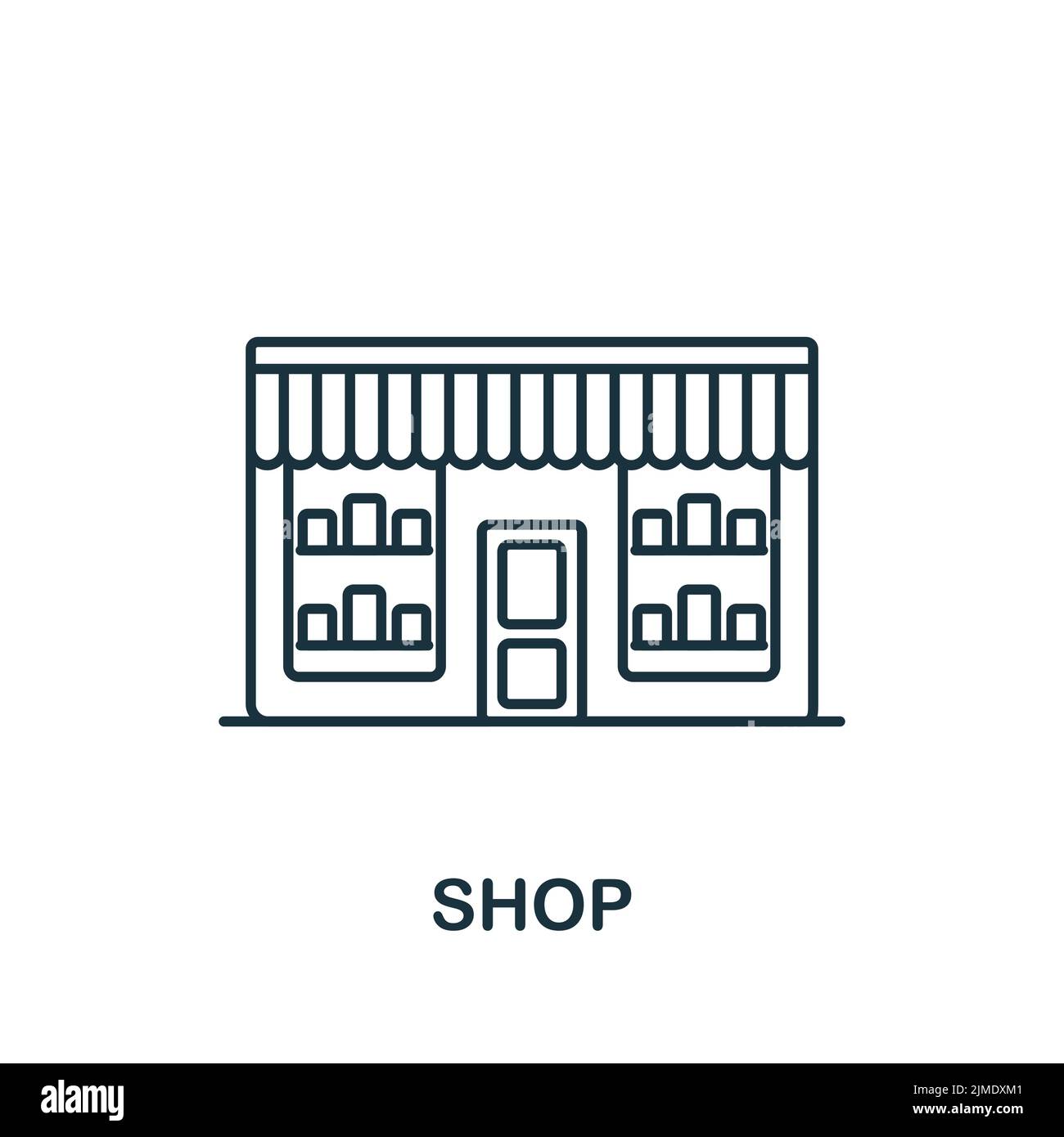Shop icon. Monochrome simple icon for templates, web design and ...