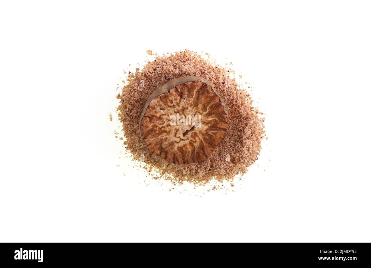 Nutmeg is the spice made by grinding the seeds kernels of the fragrant