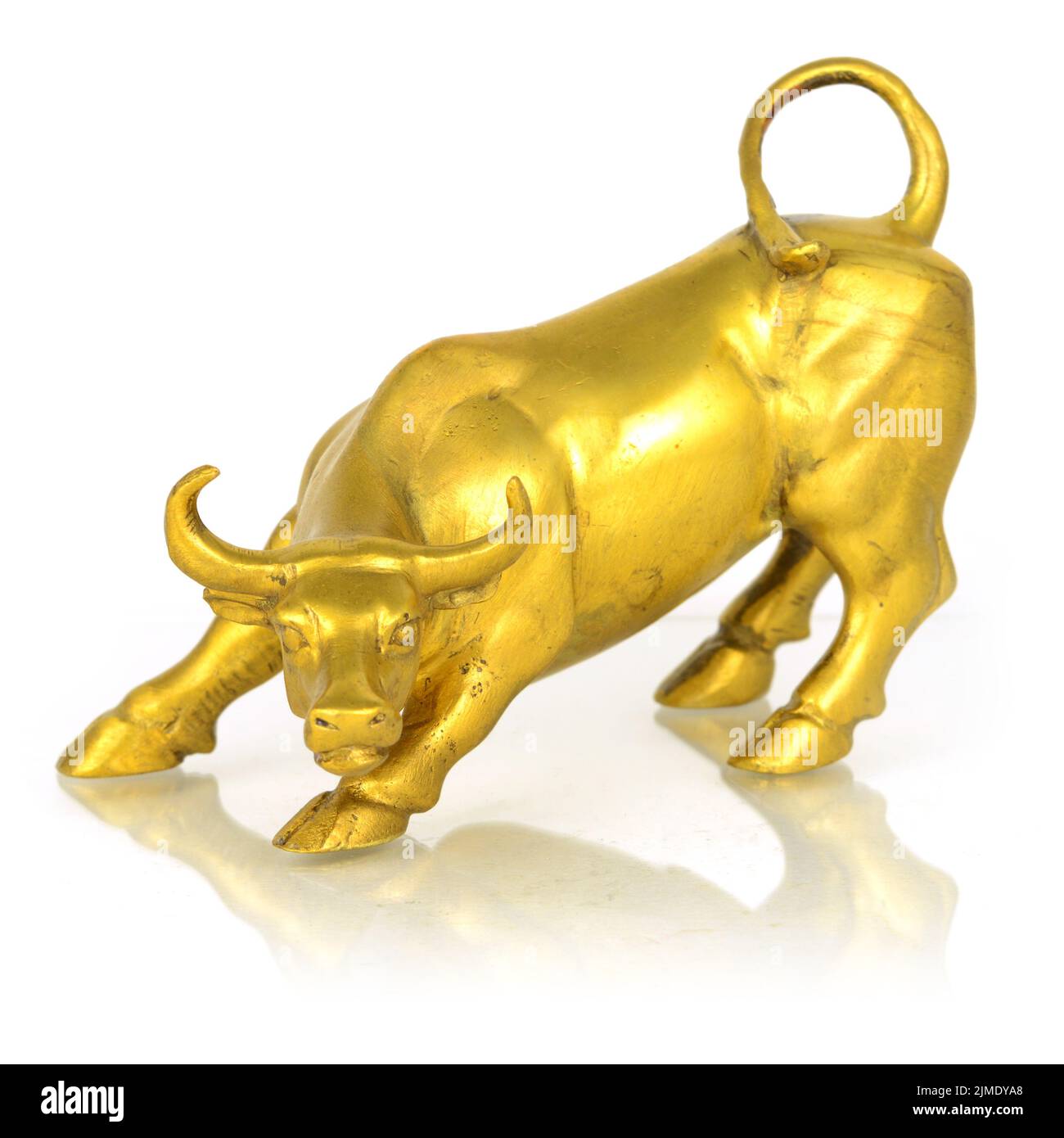 Bronze Bull Statue Stock Photo Alamy