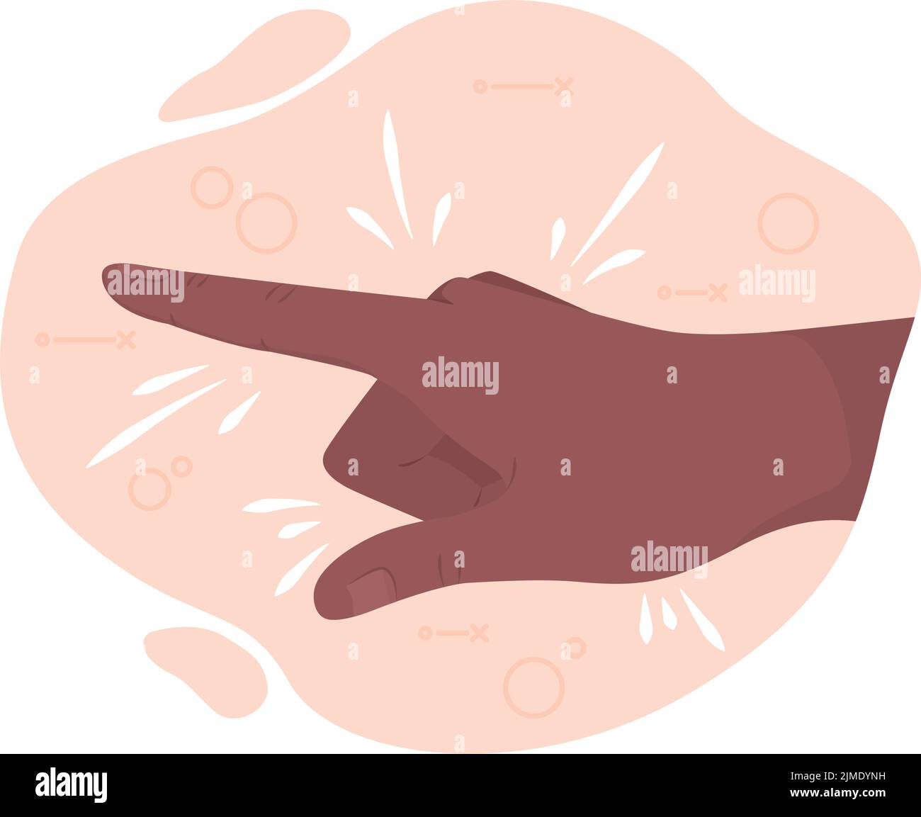 Index finger 2D vector isolated illustration Stock Vector Image & Art ...