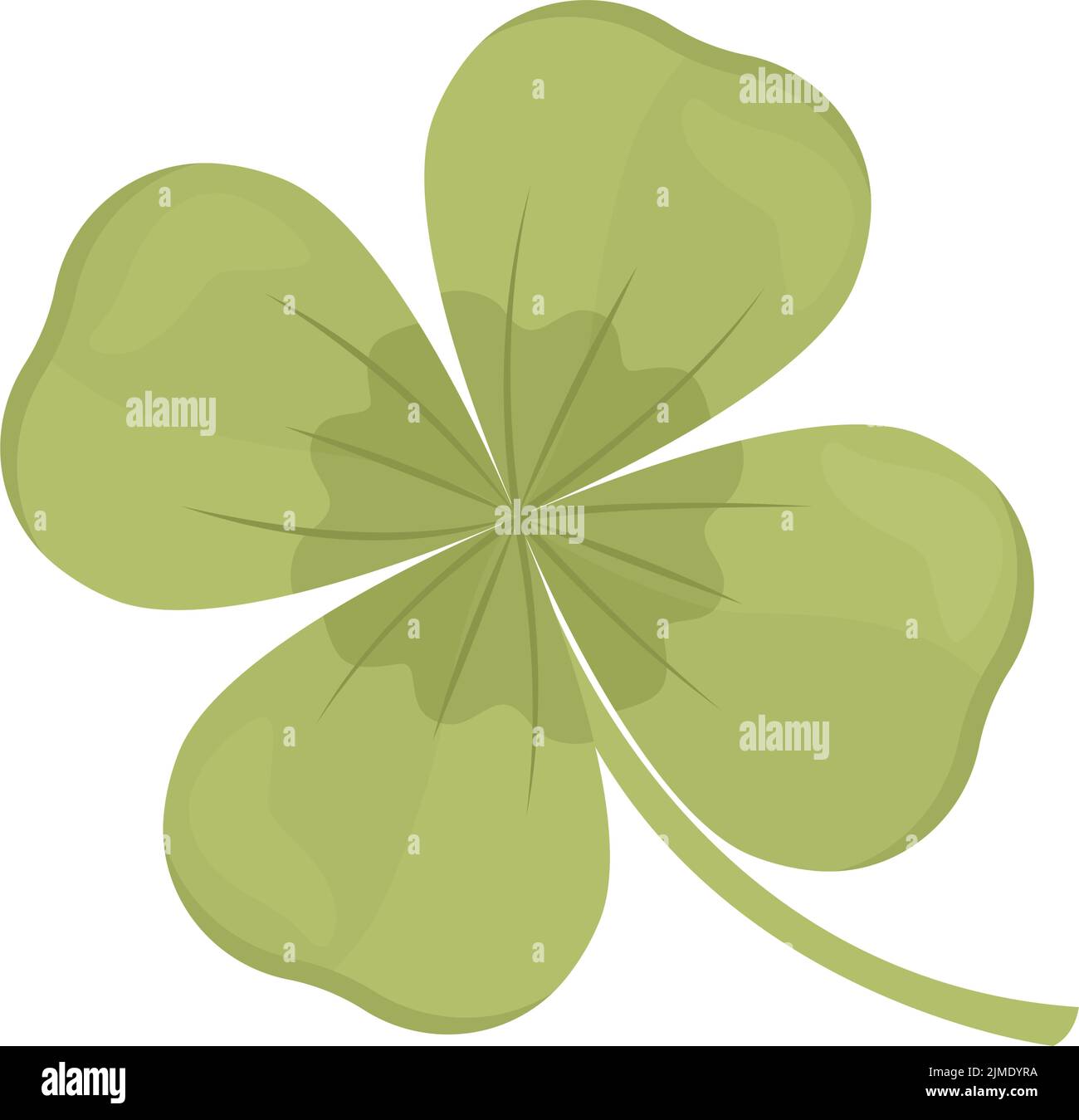 Four Leaf Clover Semi Flat Color Vector Object Stock Vector Image Art