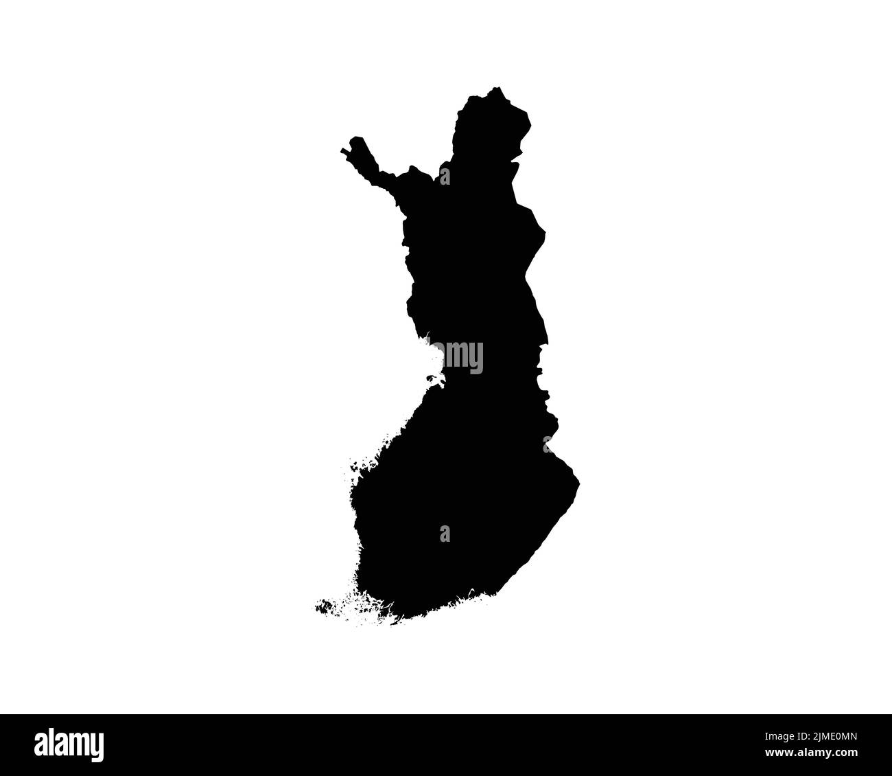 Finland Map. Finnish Country Map. Finn Black and White National Nation Outline Geography Border Boundary Shape Territory Vector Illustration EPS Clipa Stock Vector