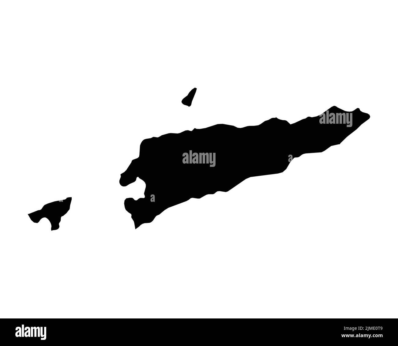 Timor-Leste Map. East Timor Country Map. Black and White East Timorese National Nation Geography Outline Border Boundary Territory Shape Vector Illust Stock Vector