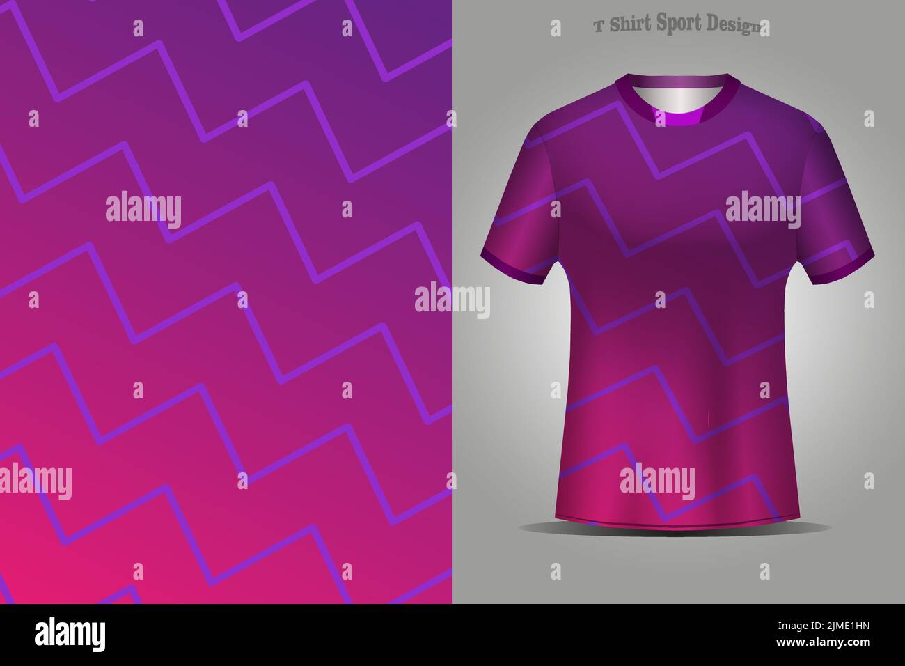 A vector illustration of a purple football t-shirt design Stock Vector