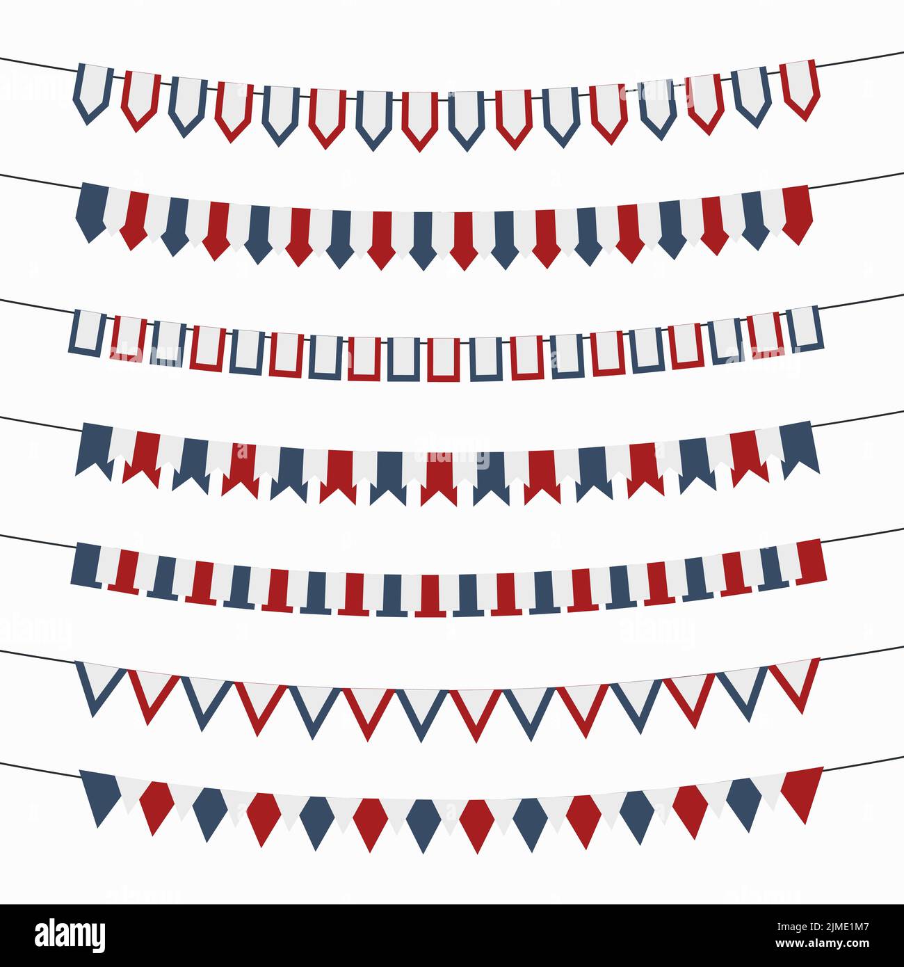 Bunting flags garland on a white background Stock Vector Image & Art ...