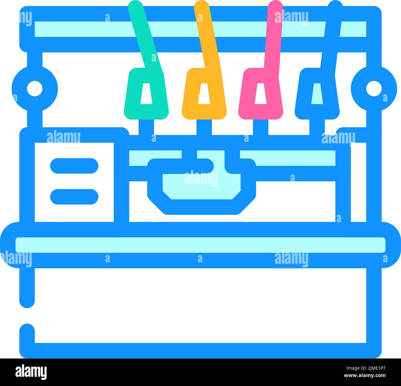 knitting machine color icon vector illustration Stock Vector Image ...