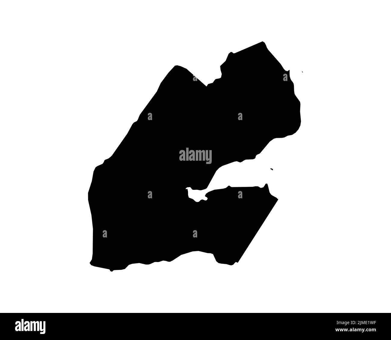 Djibouti Map. Djiboutian Country Map. Black and White National Outline Geography Border Boundary Shape Territory EPS Vector Illustration Clipart Stock Vector