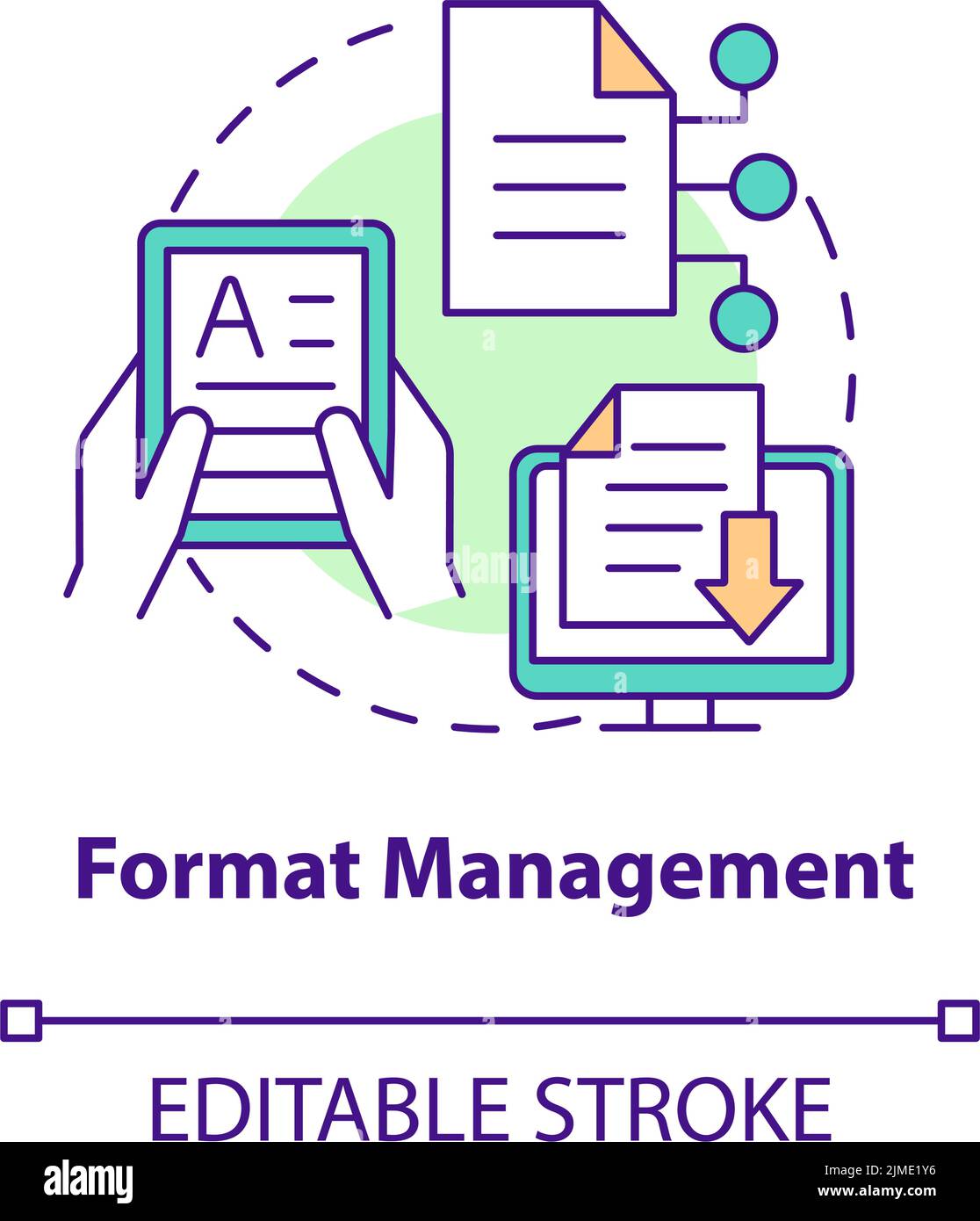 Format management concept icon Stock Vector Image & Art - Alamy