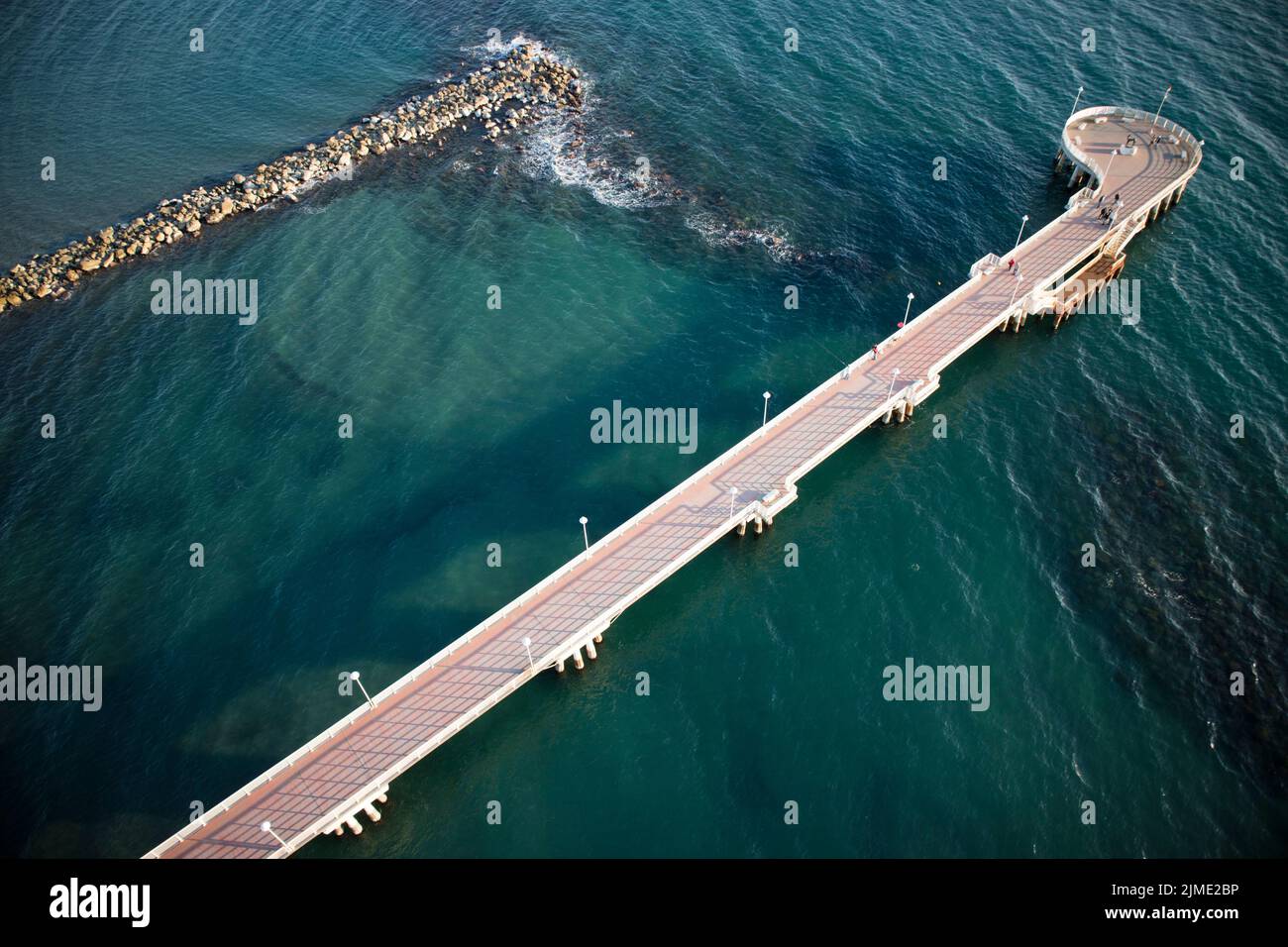 Pier of Marina di Massa Italy Stock Photo