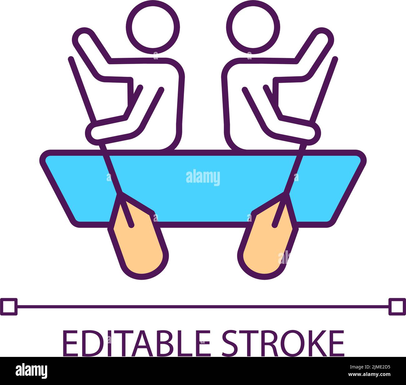 Rowing in different directions RGB color icon Stock Vector Image & Art