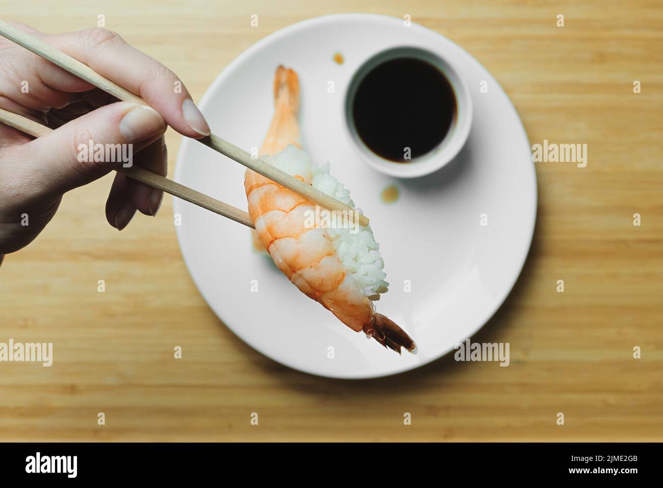 Japanese kitchen. Set of Japanese sushi and rolls. Food sticks Stock