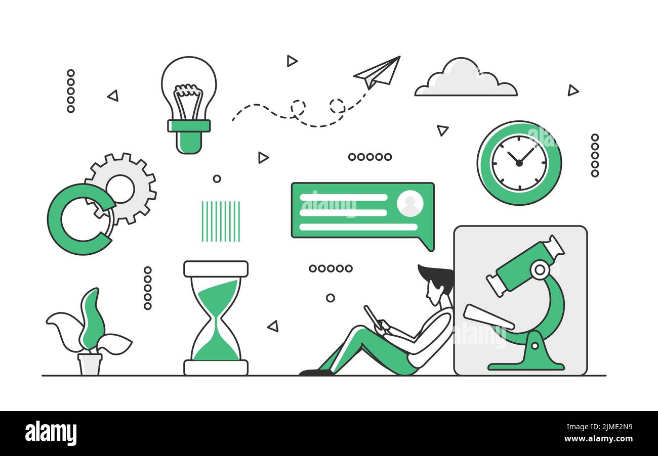 Scientific research and analysis interpretation. Science discovering