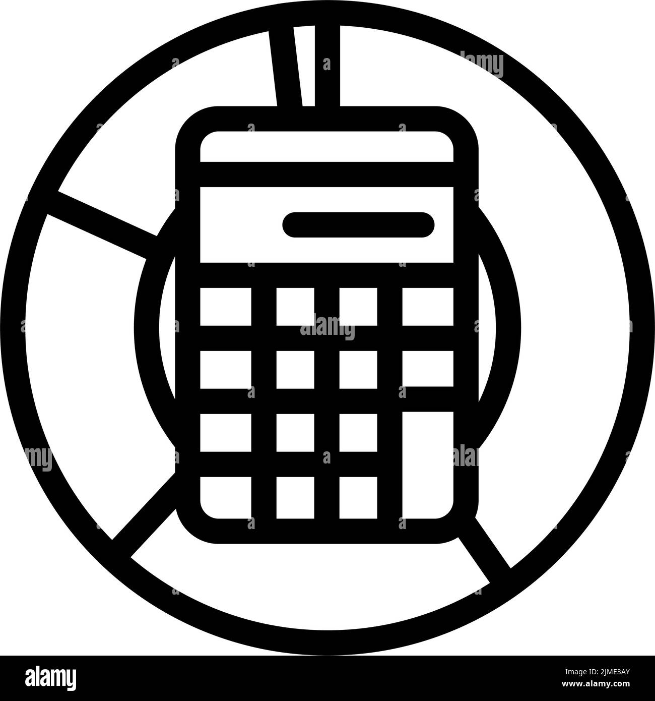 accounting finance calculator line icon vector illustration Stock ...