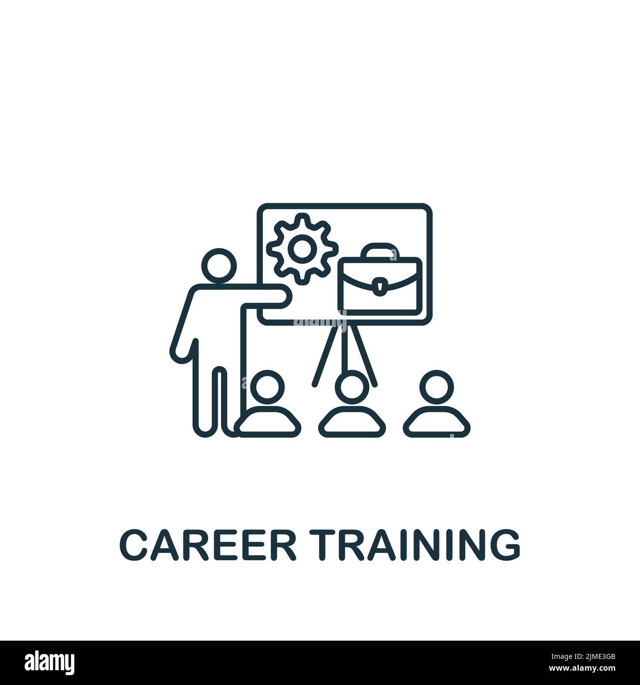 Career Training icon. Monochrome simple Business Management icon for ...