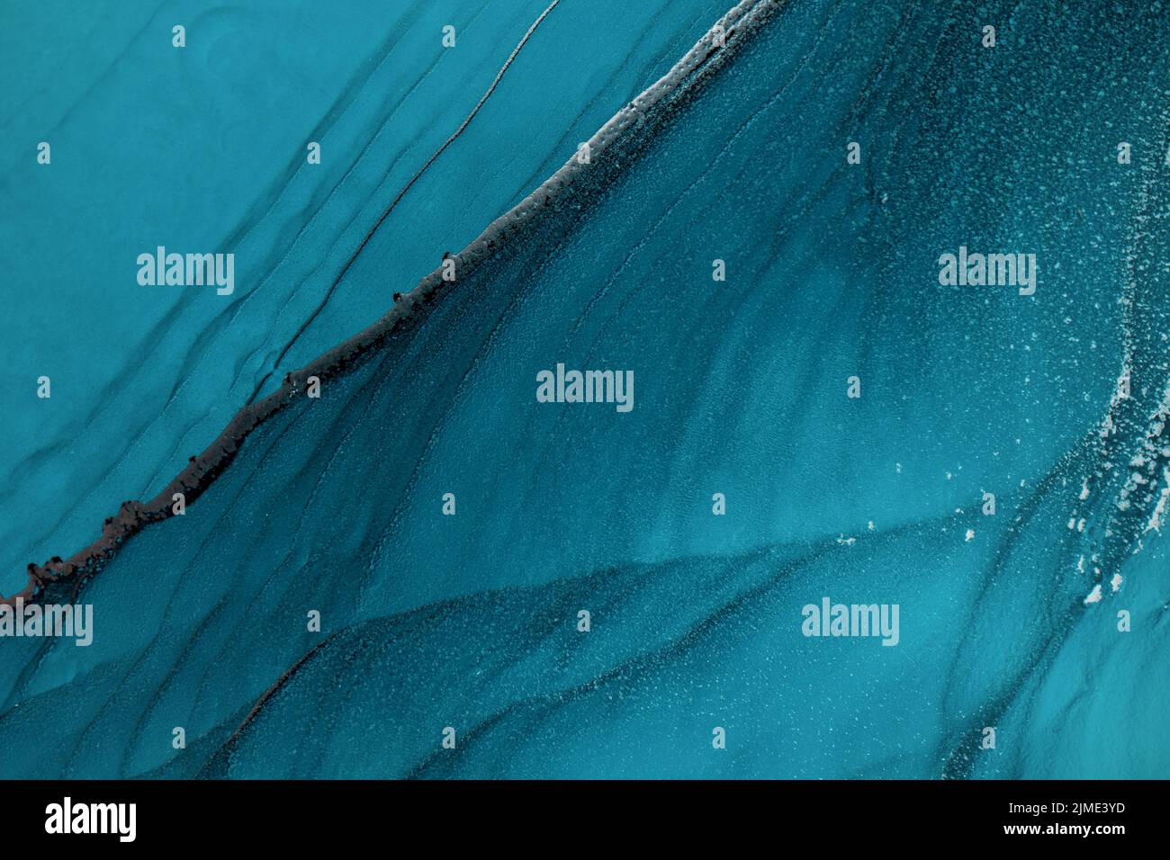 Ink, abstract, sea painting. Colorful liquid ink technique water