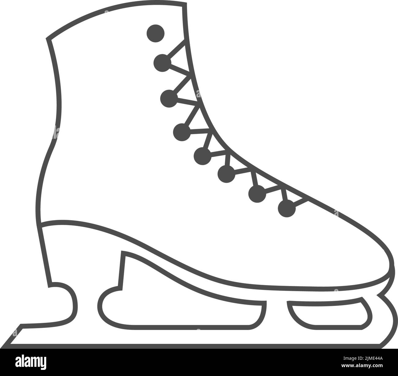 Ice skate shoes icon logo illustration template vector Stock Vector