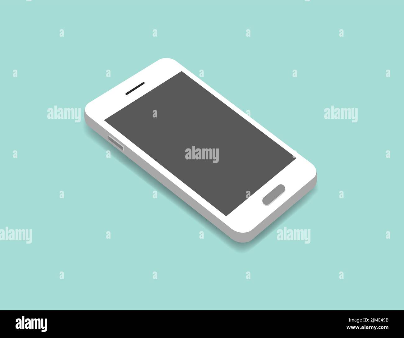 Isometric Smartphone Device Icon Illustration Minimalistic Gadget Stock Vector