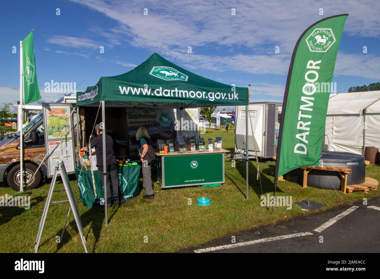 EXETER, DEVON, UK - JULY 1, 2022 Devon County Show - Dartmoor National Park trade stand Stock Photo