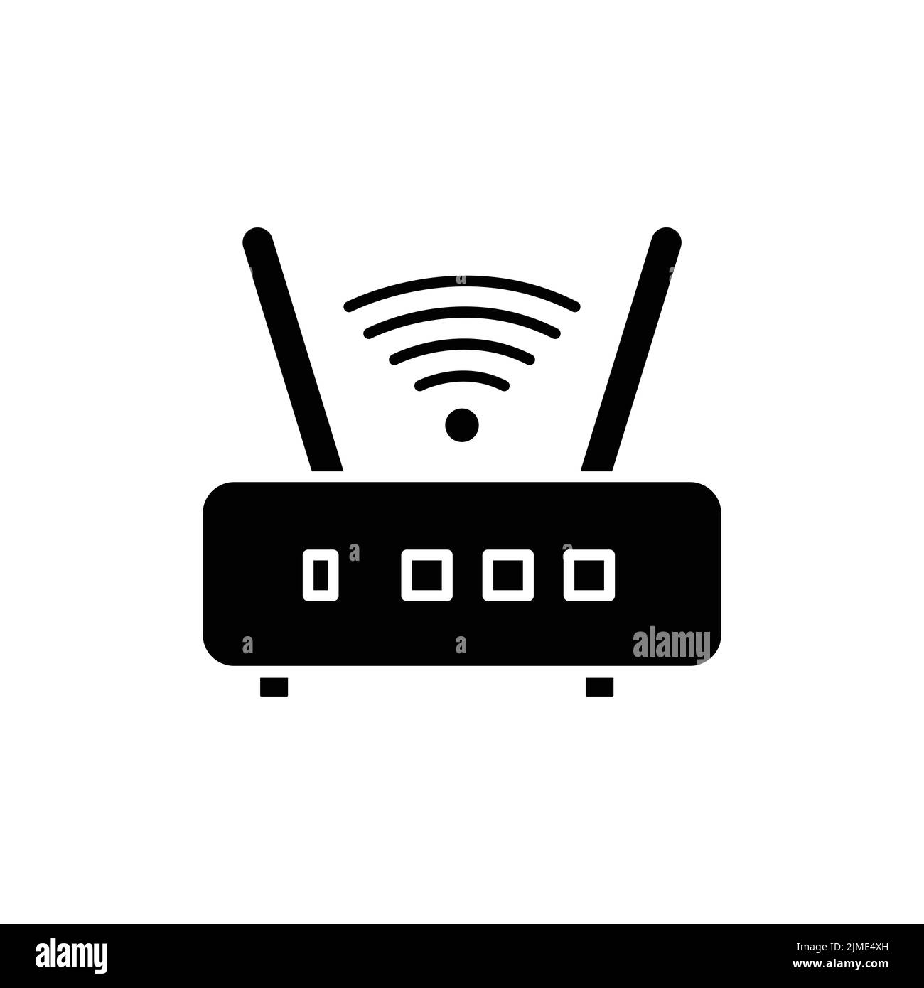 Wireless icon, access point. Icon related to electronic, technology. Solid icon style, glyph. Simple design editable Stock Vector