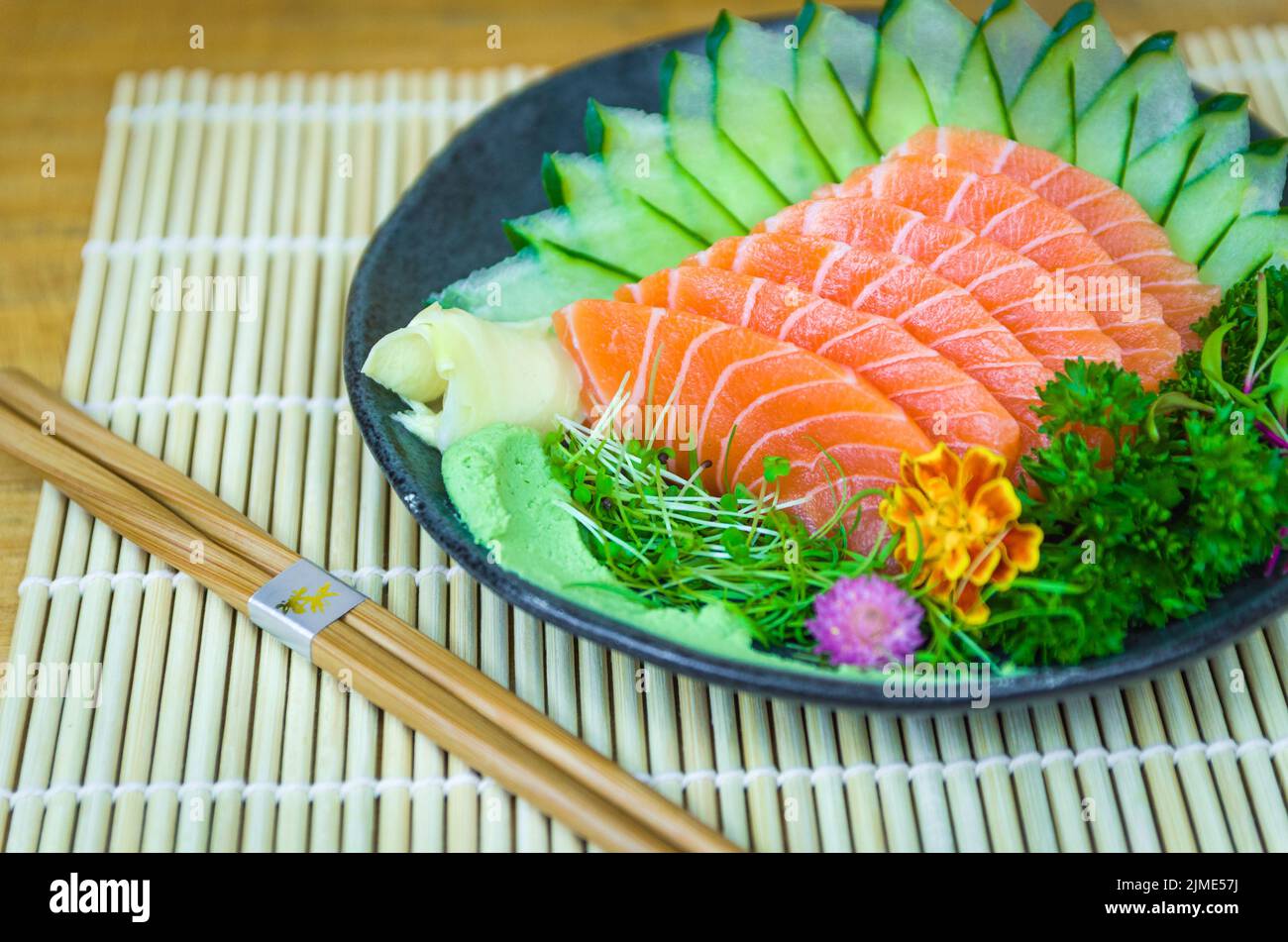 Traditional Japanese cuisine, premium sashimi Stock Photo - Alamy