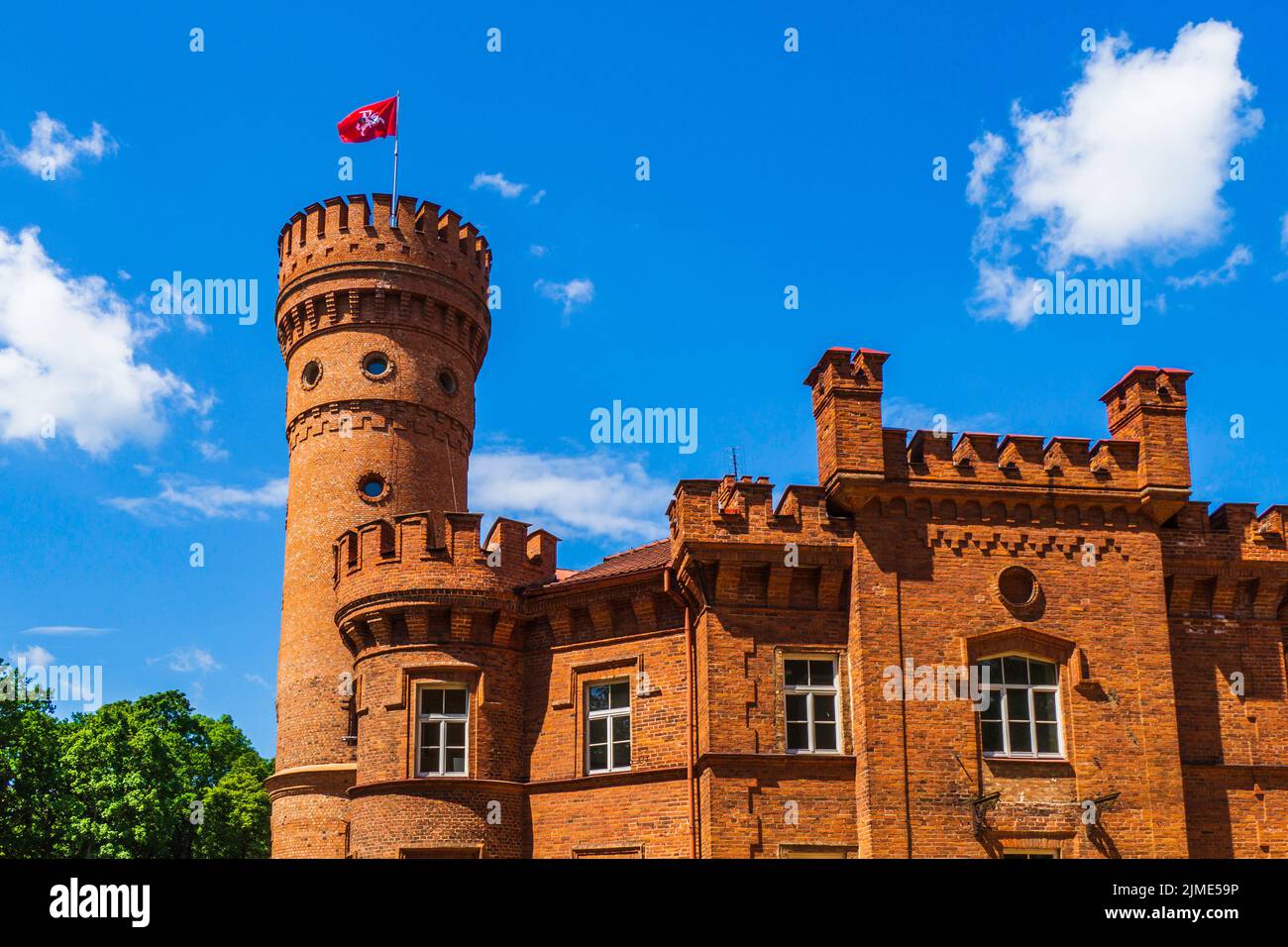 Renaissance Style Manor with a Cylindrical Tower Raudone Castle
