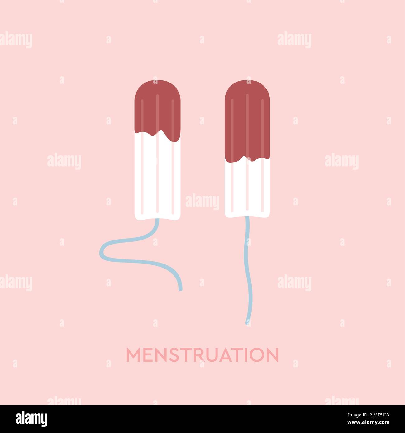 menstrual tampon female hygiene simple graphic isolated Stock Vector