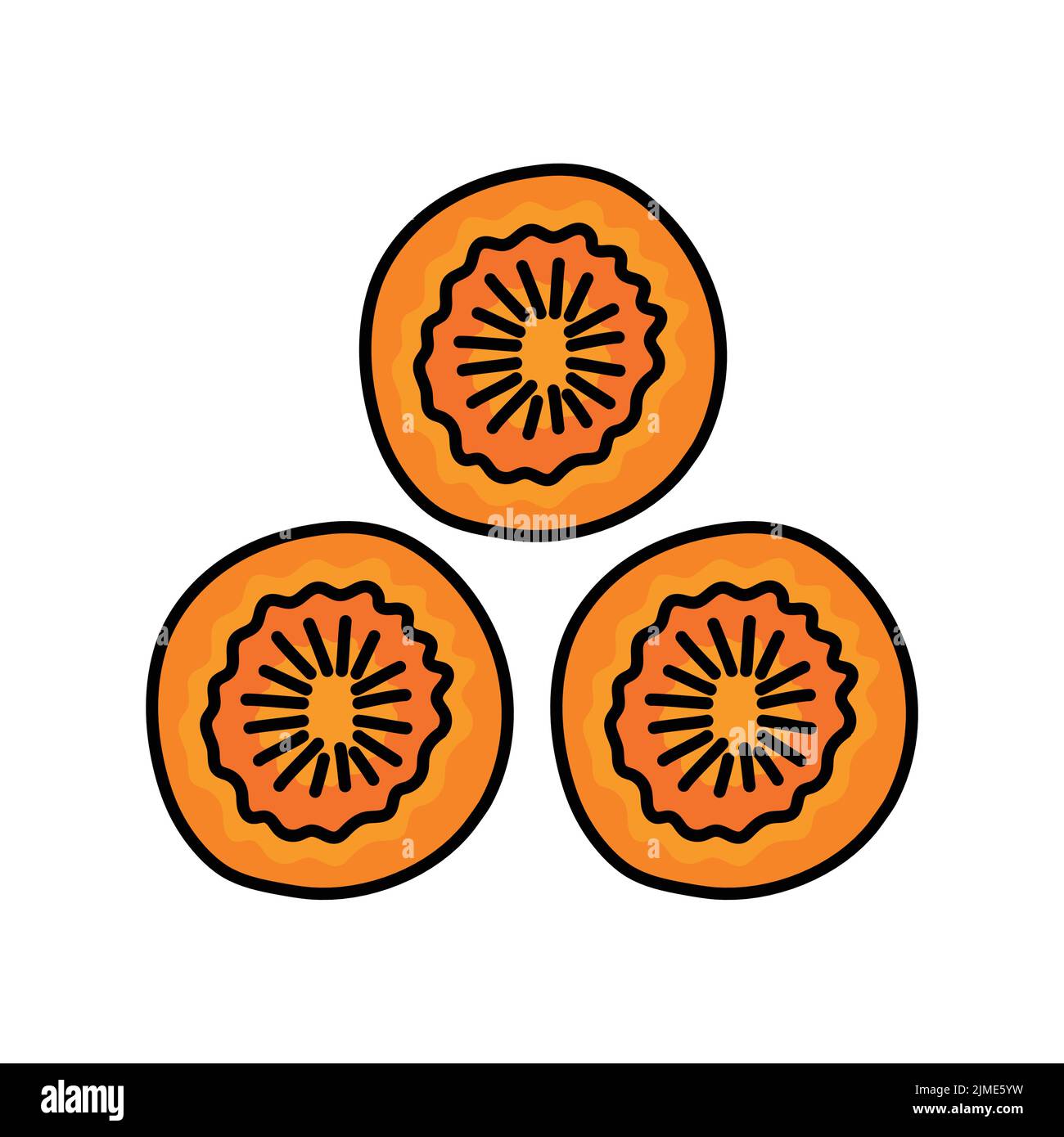 Chopped carrot color line icon. Natural vegetable. Pictogram for web ...