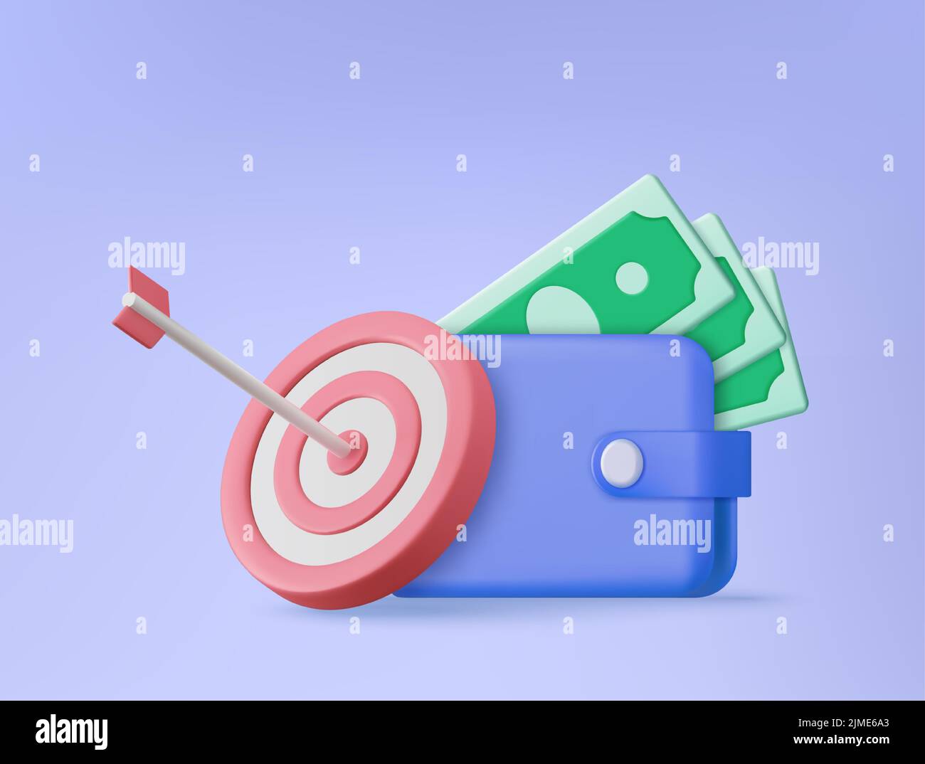 Minimal bullseye arrow 3d hi-res stock photography and images - Alamy