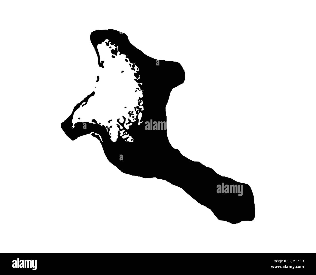 Kiribati Map. I-Kiribati Country Map. Black and White National Nation Outline Geography Border Boundary Shape Territory Vector Illustration EPS Clipar Stock Vector