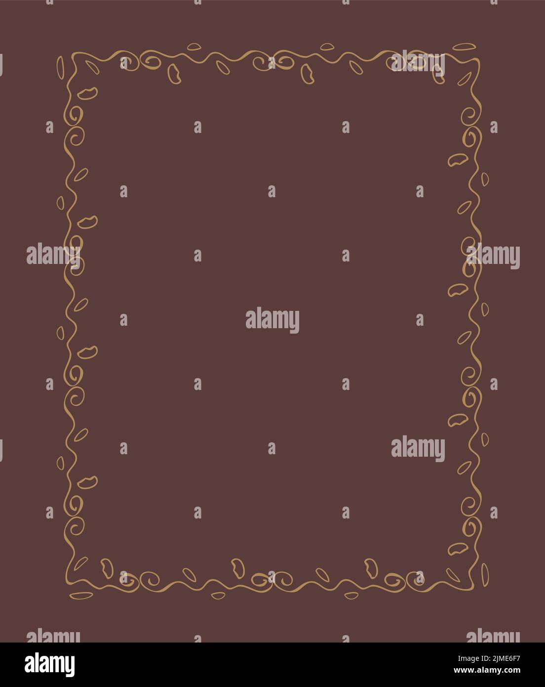 frame drawn by hand on a dark background. Vector illustration Stock Vector
