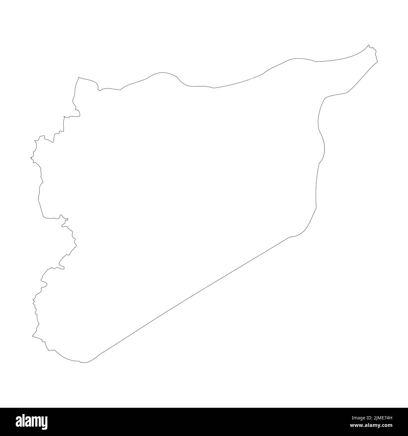 Syria vector country map outline Stock Vector