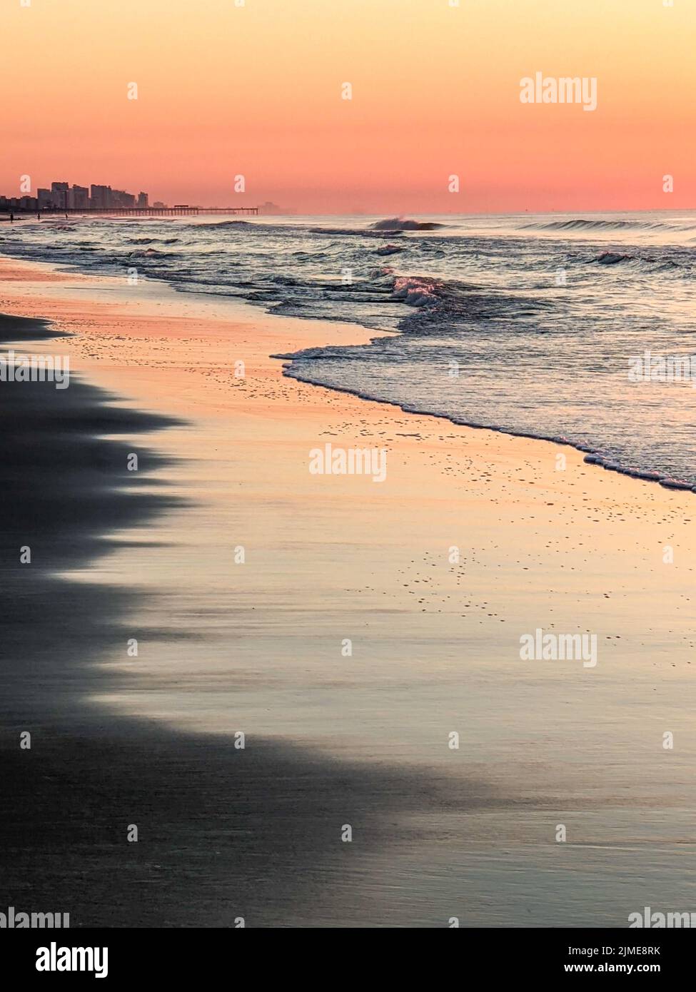 Beautiful sunrise at myrtle beach in south carolina atlantic ocean Stock Photo