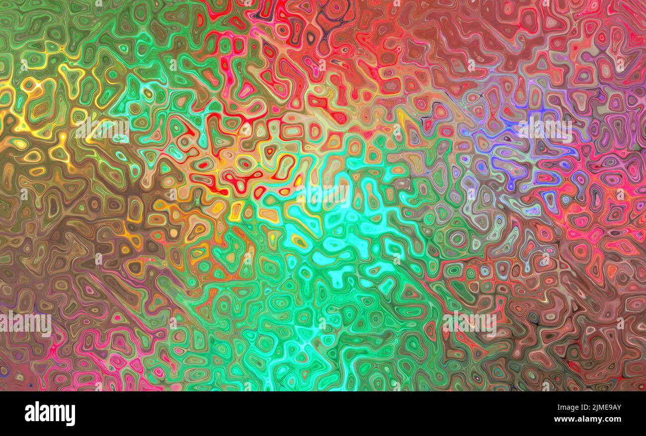 Colorful abstract background. Frosted glass look, desaturated illustration and artificial backlighting, patterns and textures. Stock Photo
