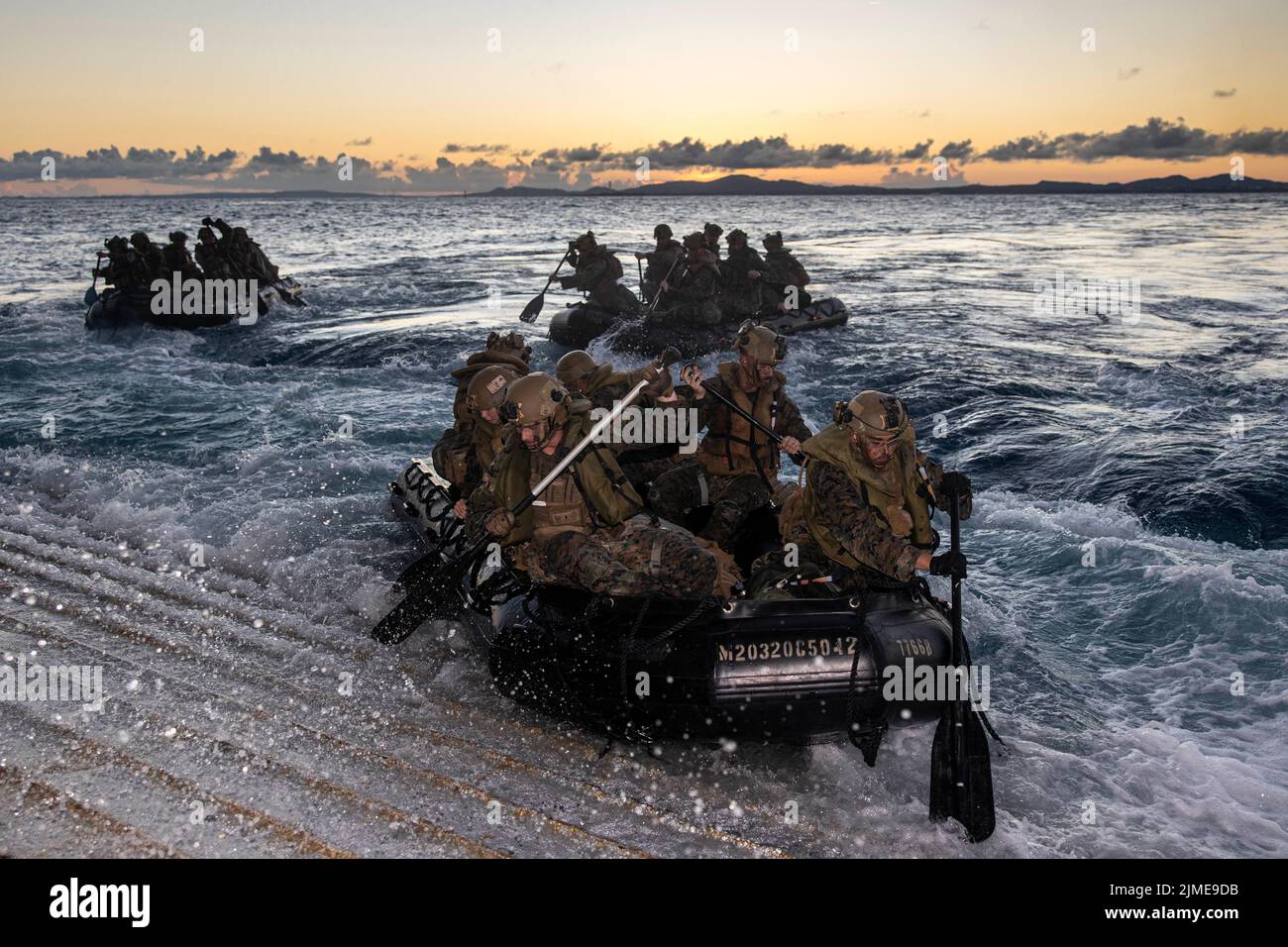 Philippine Sea. 4th Aug, 2022. U.S. Marines with Battalion Landing Team