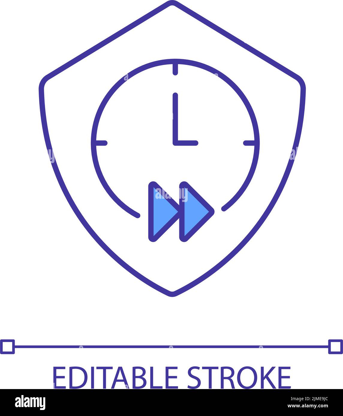 Protect time icon outline hi-res stock photography and images - Alamy