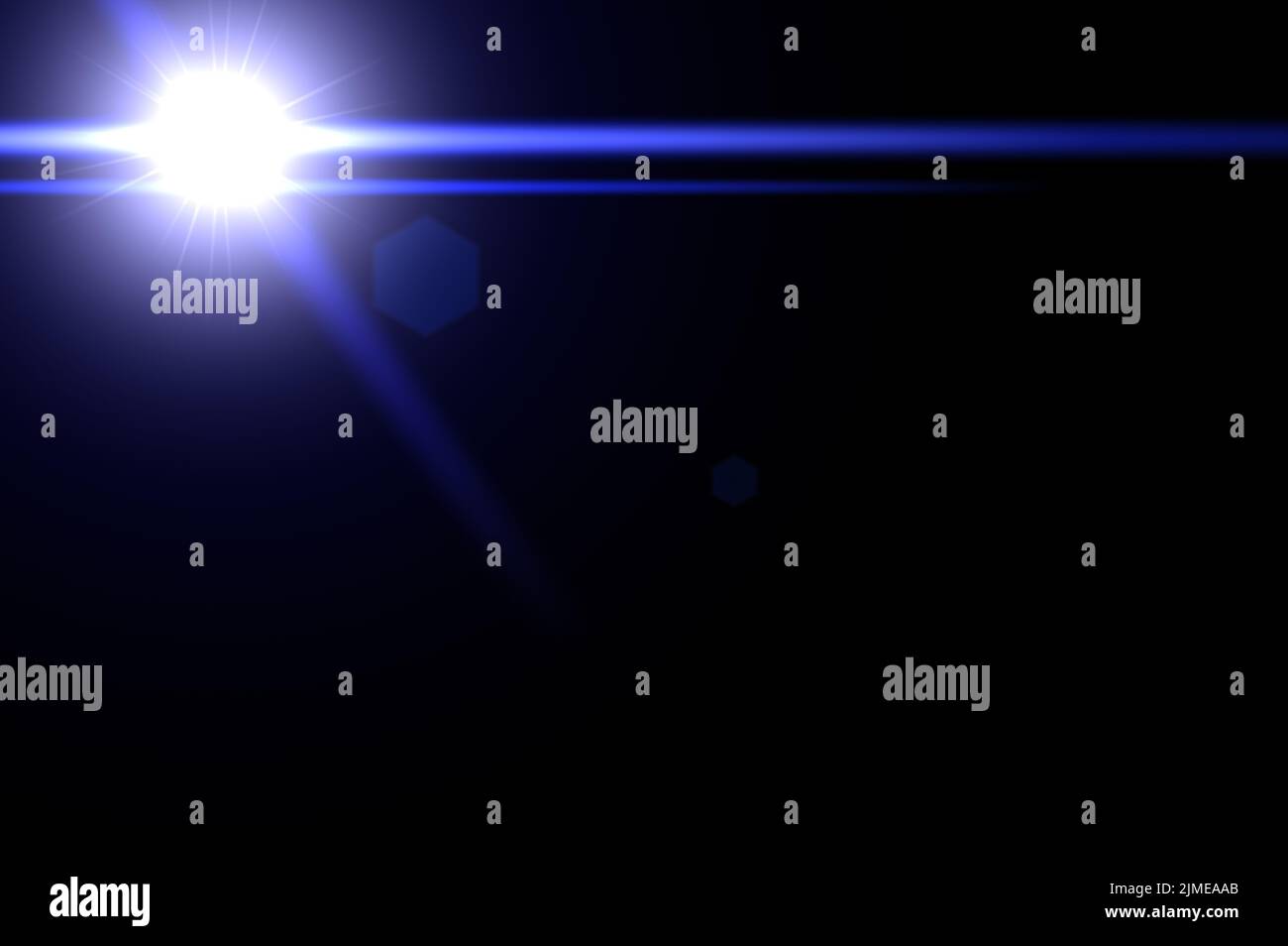 flare for photography and anamorphic lens flare. Blue Lens flare and