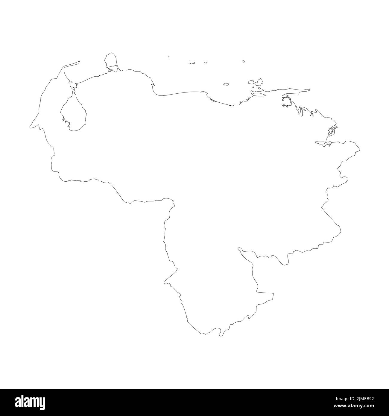 Venezuela Vector Country Map Outline Stock Vector Image And Art Alamy