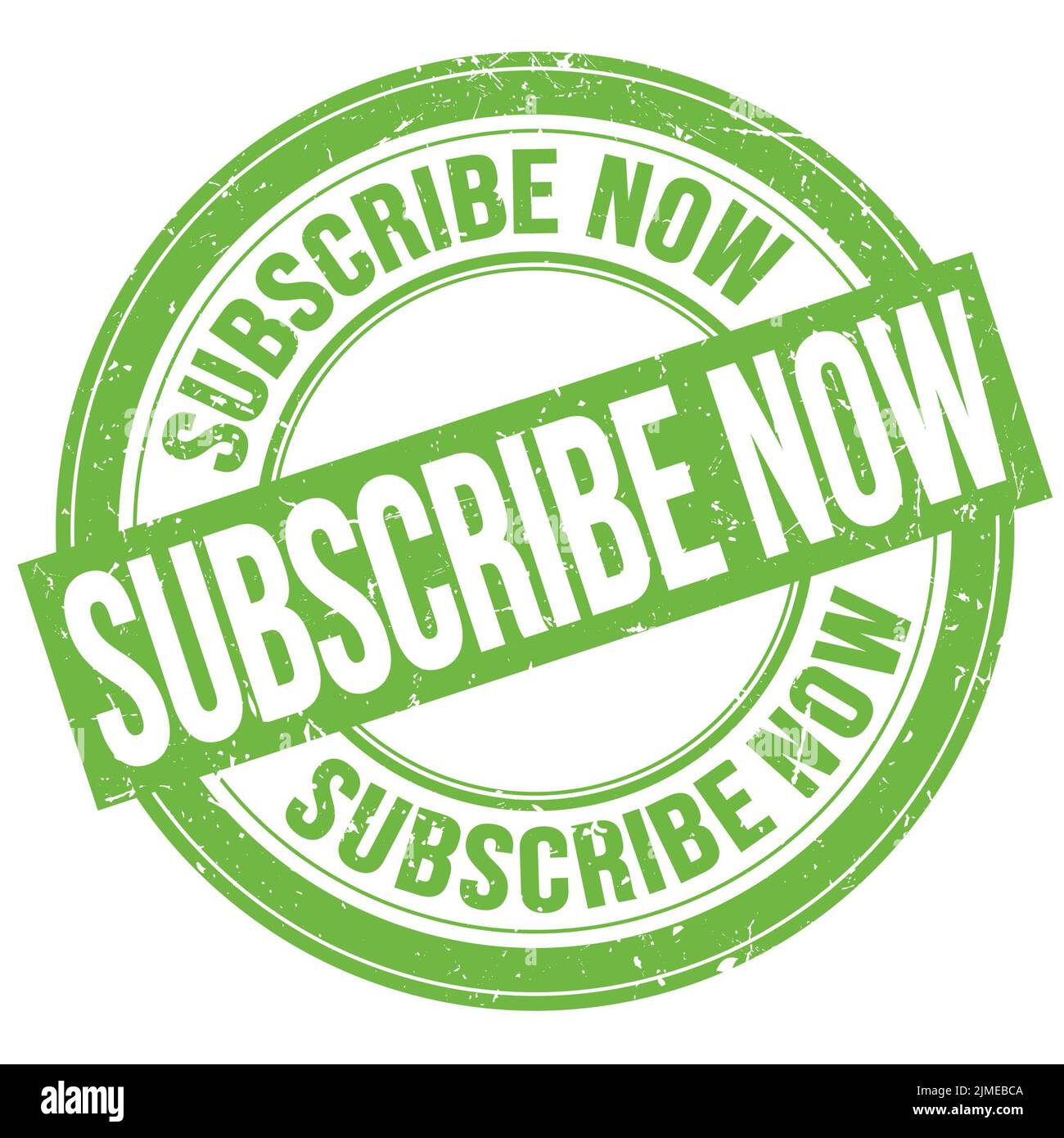 SUBSCRIBE NOW text written on green round grungy stamp sign Stock Photo ...