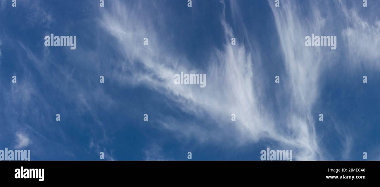Panorama of blue sky and white clouds Stock Photo - Alamy