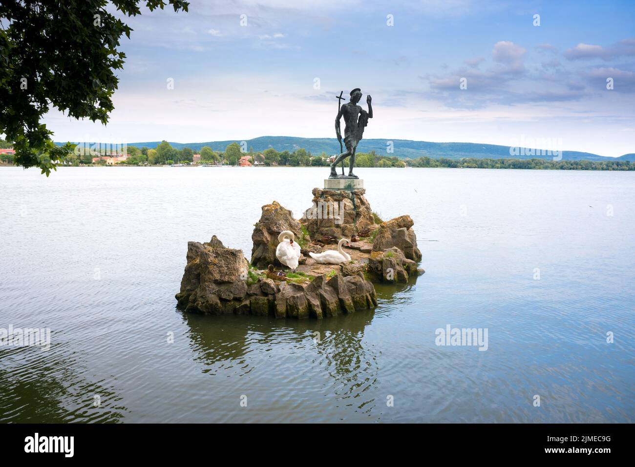 Statue of St. John the Baptist. Tata, Hungary Stock Photo