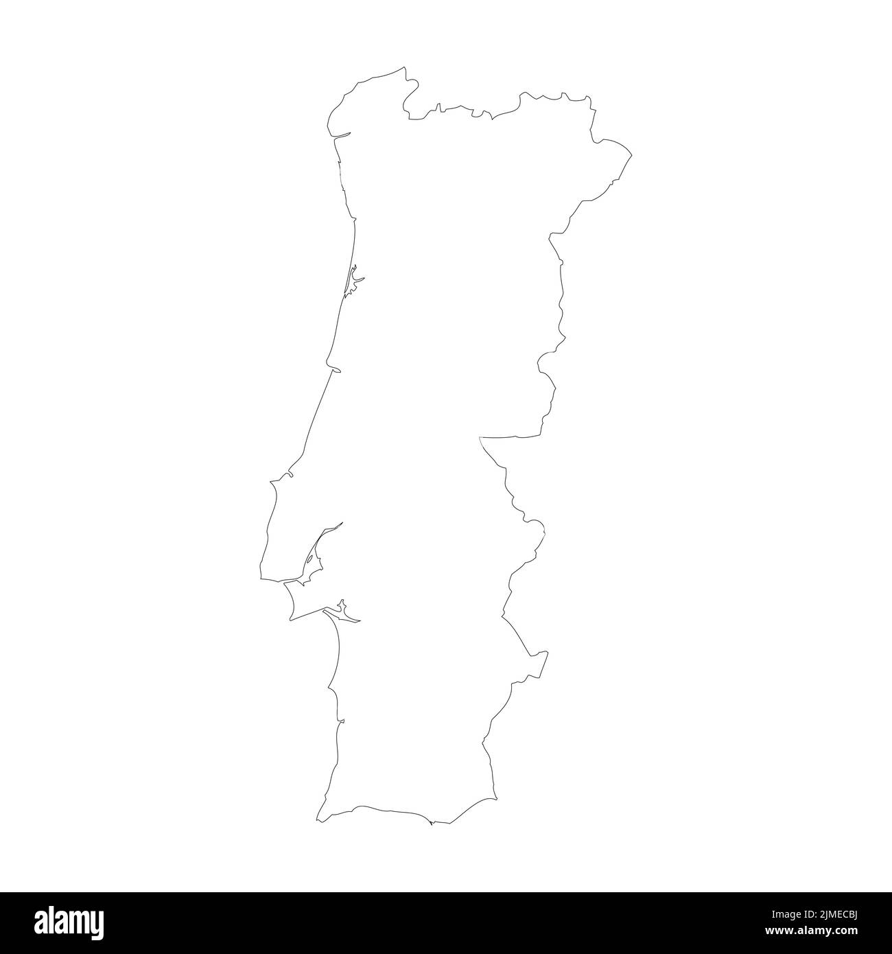 Portugal Map outline, Desenho de esboço do mapa de Portugal, Draw A Portugal  Map